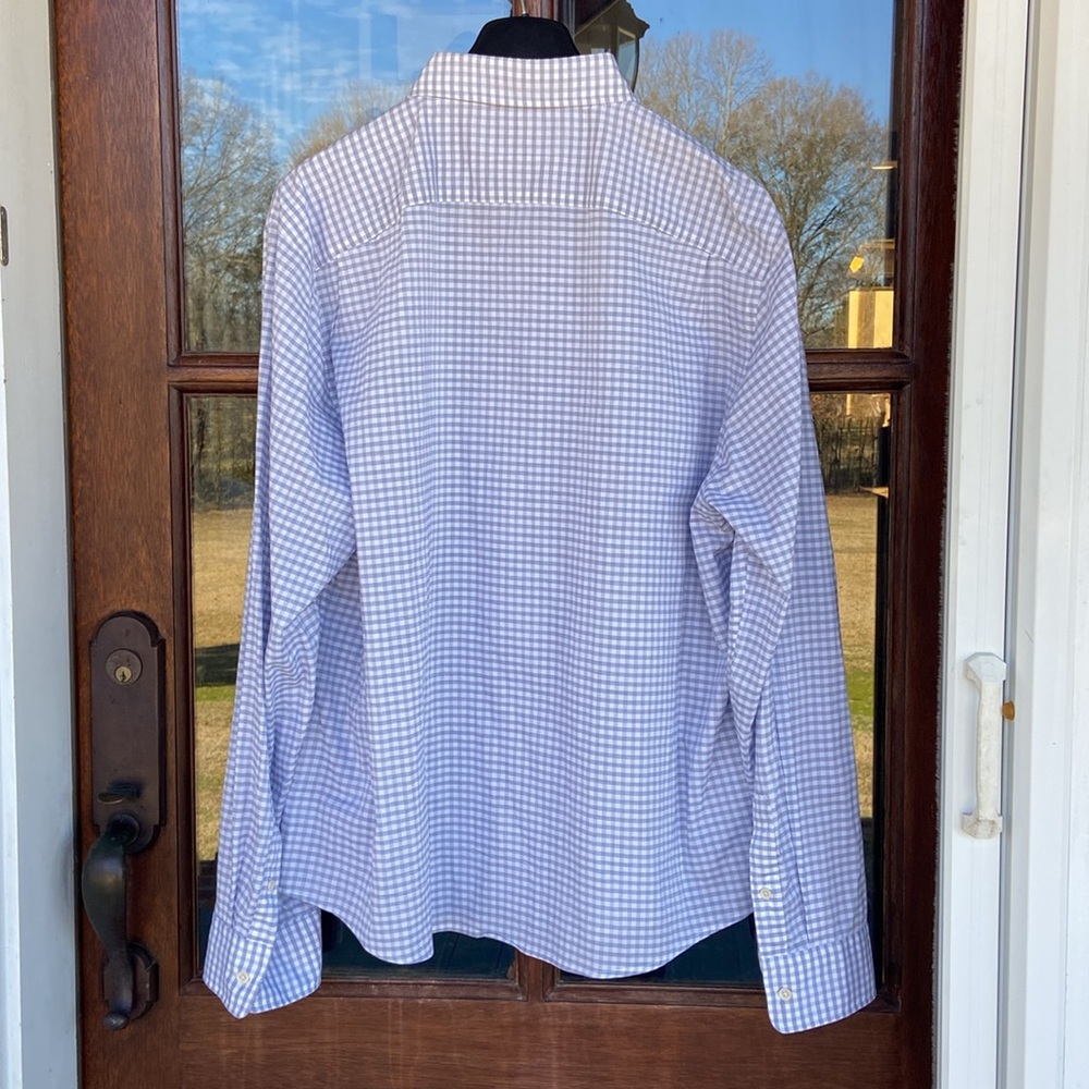 Faherty Gray Checkered Button Down Shirt. Size Xxl - image 4